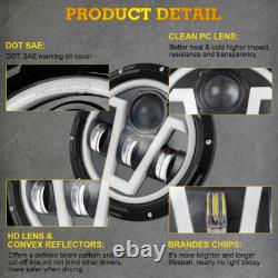 7 Inch LED 140W Super Bright Headlights Hi/Lo + DRLPair For Land Rover Defender