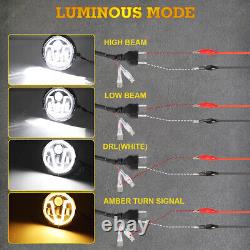 7 Inch LED 140W Super Bright Headlights Hi/Lo + DRLPair For Land Rover Defender