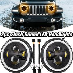 7 Inch LED HEADLIGHT PAIR FOR Land Rover Defender DOT SAE E Approved