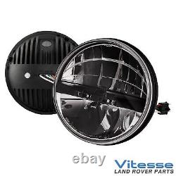 7 Round LED Head Lamp 12/24V Pair For Land Rover RHD Right Hand Drive DA6280K