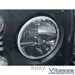 7 Round LED Head Lamp 12/24V Pair For Land Rover RHD Right Hand Drive DA6280K