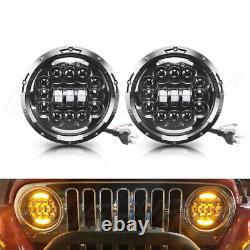 7inch LED Headlight Projector Halo Angel Eye DRL Light Fit For Austin Rover Mini