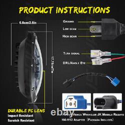 7inch LED Headlight Projector Halo Angel Eye DRL Light Fit For Austin Rover Mini