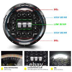 7inch LED Headlight Projector Halo Angel Eye DRL Light Fit For Austin Rover Mini