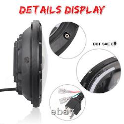 7inch LED Headlight Projector Halo Angel Eye DRL Light Fit For Austin Rover Mini