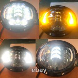 7inch LED Headlight Projector Halo Angel Eye DRL Light Fit For Austin Rover Mini