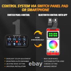 AUXBEAM AR-800 Multifunction 8 Gang RGB Switch Panel Kit bluetooth APP Control