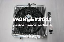 Aluminium radiator + fan for Land Rover Series 2A & 3 2.3 diesel petrol
