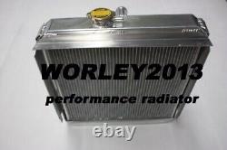Aluminium radiator + fan for Land Rover Series 2A & 3 2.3 diesel petrol