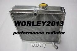 Aluminium radiator + fan for Land Rover Series 2A & 3 2.3 diesel petrol