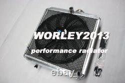 Aluminium radiator + fan for Land Rover Series 2A & 3 2.3 diesel petrol
