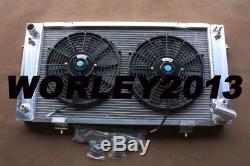 Aluminum radiator & fans for Land Rover Discovery & Range Rover 3.9L V8 Series 1