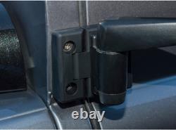 Black Anodised Aluminium Front Door Hinges for Land Rover Defender Series 3