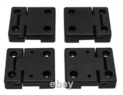 Black Anodised Aluminium Front Door Hinges for Land Rover Defender Series 3