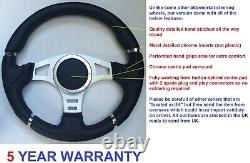 Black Sport Steering Wheel And Boss Kit Fit Land Rover Defender 36 Spline 90-300