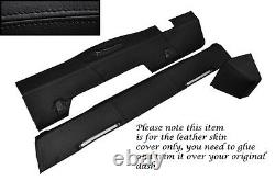 Black Stitch For Landrover Series 2 2a 3 Dash Dashboard Leather Covers 3 Parts
