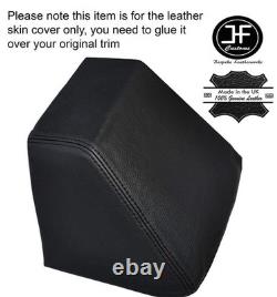 Black Stitching Lower Dash Side End Cap Leather Cover Fits Land Rover Series 3