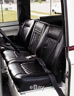 Black Vinyl Seat Set (7450) for Land Rover Series 2, Series 2A, and Series 3