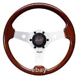 CLASSIC SPORT WOOD STEERING WHEEL 310mm 12.3 LUISI MAHOGANY SPORT MADE IN ITALY