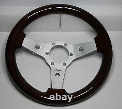 CLASSIC SPORT WOOD STEERING WHEEL 310mm 12.3 LUISI MAHOGANY SPORT MADE IN ITALY