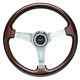 Classic Sport Wood Steering Wheel 370mm Luisi Mugello Ii Mahogany Made In Italy