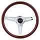 Classic Wood Steering Wheel 390mm Luisi Montecarlo Mahogany Made In Italy