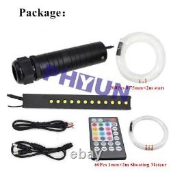 Car Ceiling Star Light Kit Optic Fiber RGBW Shooting Meteor Light RF APP Control