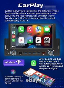 Car Radio 6.2in 1DIN Vehicle Android Player 2G+32G Mirror Link With12Led Camera BT