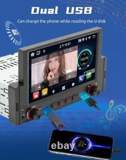 Car Radio 6.2in 1DIN Vehicle Android Player 2G+32G Mirror Link With12Led Camera BT