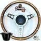 Classic Car 14 Riveted Wood Rim Split Rim 3 Spoke Steering Wheel & Boss Kit