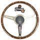 Classic Car Steering Wheel & Boss Kit 15 Riveted Wood Rim Semi Dished
