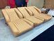 Deluxe Set 3 Barley Fluted Leather Front Seats Suitable For Series 3 Land Rovers