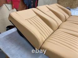 Deluxe set 3 barley fluted leather front seats suitable for Series 3 Land Rovers