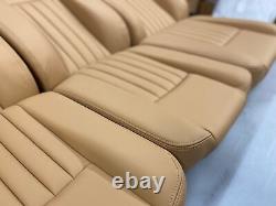 Deluxe set 3 barley fluted leather front seats suitable for Series 3 Land Rovers