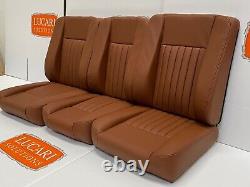 Deluxe set of TAN fluted leather front seats suitable for Series 3 Land Rovers