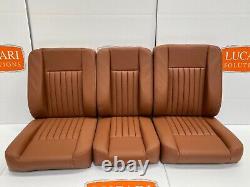 Deluxe set of TAN fluted leather front seats suitable for Series 3 Land Rovers