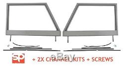Door Tops Frames PAIR NEW FOR Land Rover Series 2 2a UNGLAZED + 2 CHANNEL KITS