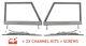 Door Tops Frames Pair New For Land Rover Series 2 2a Unglazed + 2 Channel Kits
