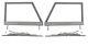 Door Tops Frames Pair New For Land Rover Series 2 2a Unglazed + 2 Channel Kits