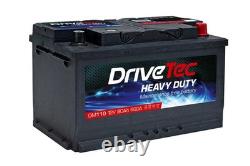 DriveTec Car Battery DM110 12V 80Ah 660A B13 T1 LB4 SMF Fits BMW 5 Series 525td