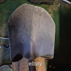 E&W Lucas 1952 series land rover tailgate Shovel Spade Military Wood Handle