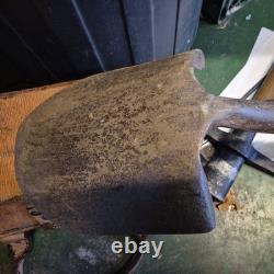 E&W Lucas 1952 series land rover tailgate Shovel Spade Military Wood Handle