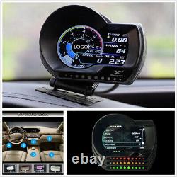 English Version Vehicle OBDII Turbo Boost Oil Afr RPM Fuel level Speed Gauge X 1