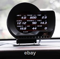 English Version Vehicle OBDII Turbo Boost Oil Afr RPM Fuel level Speed Gauge X 1