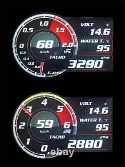 English Version Vehicle OBDII Turbo Boost Oil Afr RPM Fuel level Speed Gauge X 1