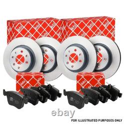 FEBI Front + Rear Brake Discs + Brake Pads Full Braking Set Fits BMW 3 Series