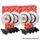 Febi Front + Rear Brake Discs + Brake Pads Full Braking Set Fits Bmw 3 Series