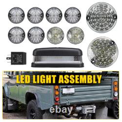 FITS Land Rover Defender 90/110 Set LED Deluxe Clear Bulbs Light 1983-1990 UK