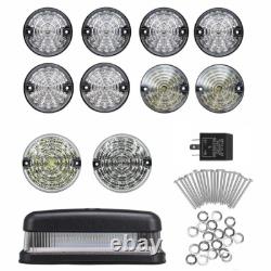 FITS Land Rover Defender 90/110 Set LED Deluxe Clear Bulbs Light 1983-1990 UK