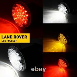 FITS Land Rover Defender 90/110 Set LED Deluxe Clear Bulbs Light 1983-1990 UK